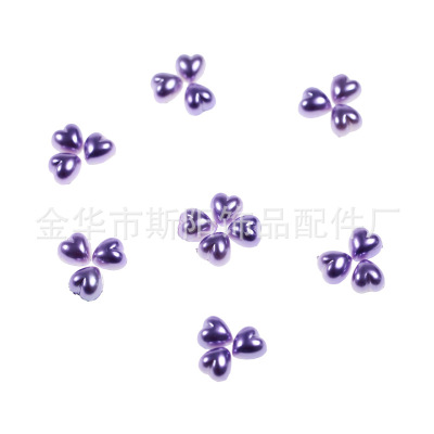 Wholesale 4*4mm peach heart paint beads all kinds of peach heart beads clothing accessories direct sales