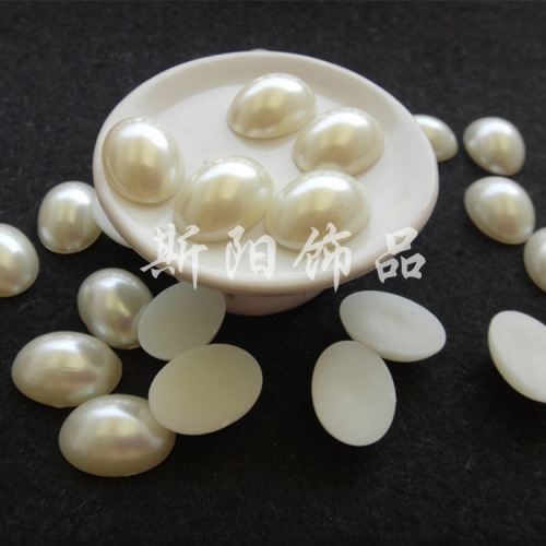 yiwu factory direct sales semi-oval clothing clothing diy resin jewelry accessories handmade materials wholesale