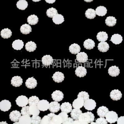 Yiwu wholesale flat mahua buckle beads type plastic paint buckle Yiwu manufacturers direct supply spot