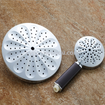 Hot style direct ABS electroplating shower set with three hand-in-hand shower heads