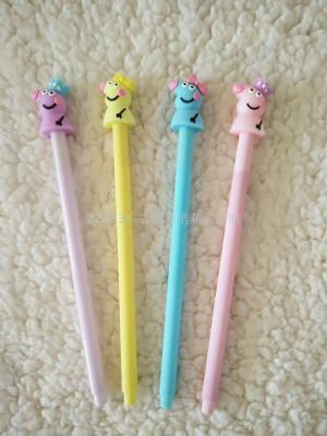 Manufacturers direct new Japanese and Korean creative modeling social person piggy page advertising ballpoint pen