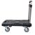 Flat car with built-in in wheel folding portable pull truck silent four-wheel small trolley family car plastic truck handling trailer