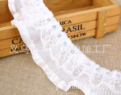 New Korean version lace accessories diy clothing decoration fashion diamond lace fabric manufacturers direct sales