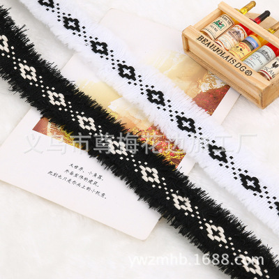 Exquisite computer jacquard knitting belt high quality polyester cotton no stretch silk belt characteristics of ethnic style clothing accessories