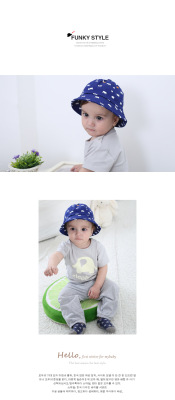 Spring and Summer New Children's Sun Protection Printed Hat Baby Outdoor Sun Protection Sun Hat Bucket Hat Bucket Hat Wholesale