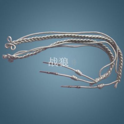 Foreign military suidai silver clothing accessories shoulder rope single and double pendant nylon woven belt