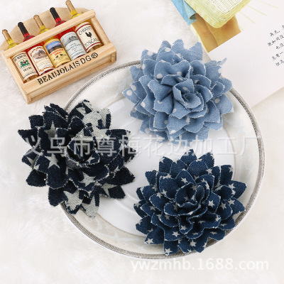 High quality polyester checking diy knitting headdress exquisite headdress accessories accessories clothing decorative flower clothing accessories
