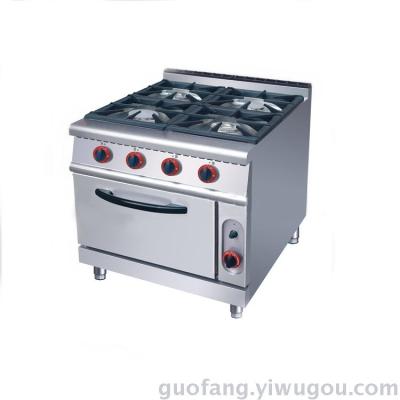 Four head gas oven with oven