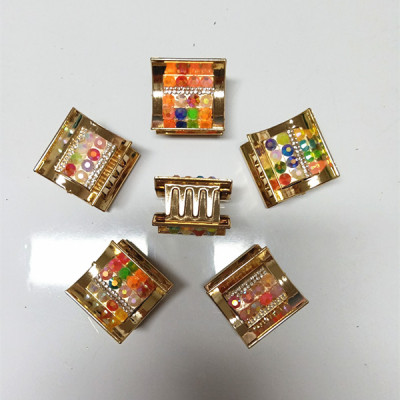 4 cm gold plated sticky diamond multi-color exquisite grip