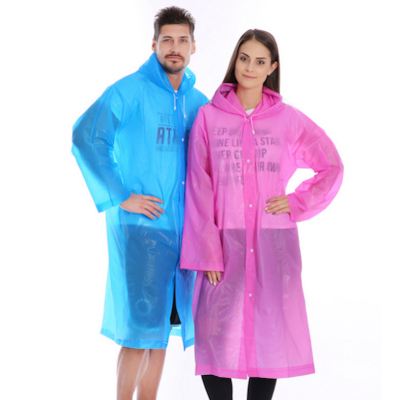 EVA Portable Raincoat,Reusable Rain Poncho with Hoods and Sleeves,Non-Toxic,No Plastic Smell,Environmentally Friendly