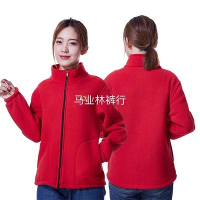 Winter cashmere sportswear for middle-aged and elderly women Sportswear Slimming Overalls Shake Grain manufacturer Direct sale