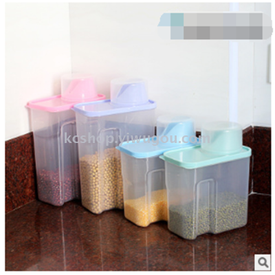 Clear plastic storage tank grain seal tank storage box