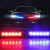 Red and blue burst flashing LED warning light strobe car dome high power highlight