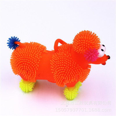 Cartoon animal large size poodle soft elastic hair ball flash to vent the hair ball elastic ball flash