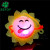 New hot selling sunflowers smiling face shining hair ball vent BB called with the whistle ball sunflower voice ball