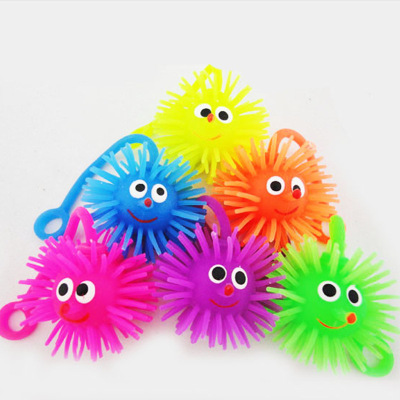 Manufacturer direct selling 13 g nose hair ball flash hedgehog hair ball small elastic ball light belt YOYO wholesale