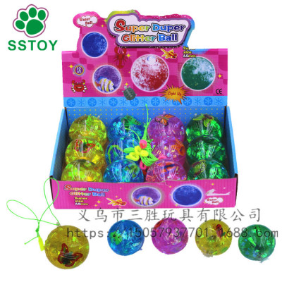 Street stalls selling children's luminous toys 5.5 fantasy color change color with fish ball crystal ball