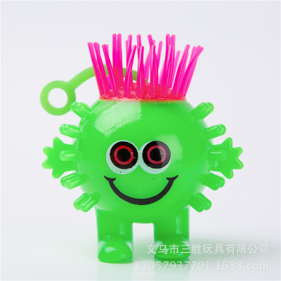 New style whistling and pineapple small monster BB called bright toys pinching ring children flashing creative source