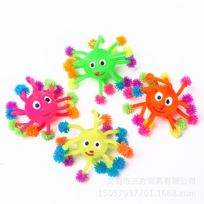 Clflake snowflake ball octopus multi-claw snowflake rubber glitter ball vent ball toys foreign trade sources