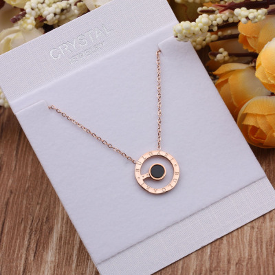 Pudding Small Station Boutique Supply Titanium Steel Clavicle Chain Short Clover Necklace Mori Style Female Jewelry Birthday Gift