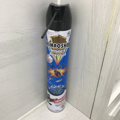 Black cat is selling 750ml orchid-scented aerosol