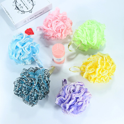 Manufacturers direct Korean version creative thickened inner edge shower ball tuba bath wipe bath children's inner bath flowers