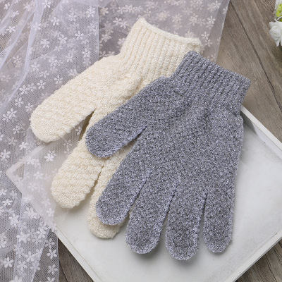 Sisal hemp five fingers bath gloves home accessories exfoliating bath towel jacquard bath scrubbing gloves manufacturer wholesale