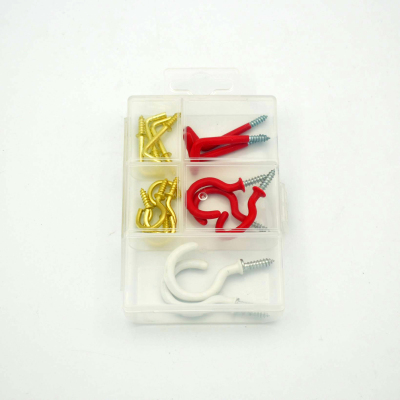 Copper plated cup hook plastic hook right hook box or suction card set