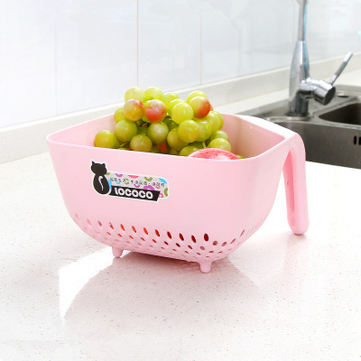 Creative rice washing dish washing rice sieve mesh multi-purpose basket plastic tarpaulin basket kitchen sink