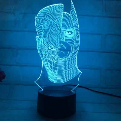 Double-sided human seven-color touch 3D lamp seven-color gradual change of vision stereoscopic lamp illusion lamp lamp
