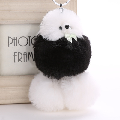 The year of The dog's key chain pendant pendant rich dogs pendant lovely fur ball bag pendant accessories