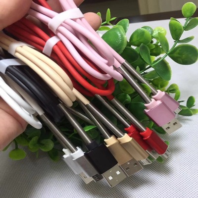 The spring break cable is suitable for android/apple/type-c phone charging and transmission cable hot style