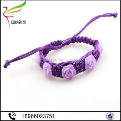 Hand woven rose girl Bracelet