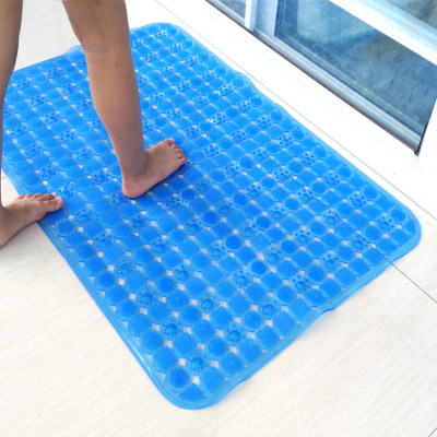 PVC household toilet waterproof foot pad with suction cup bath bathroom anti-skid mat crystal spines large size