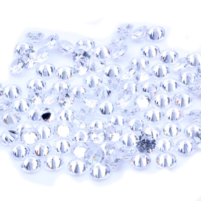 White AAAAA Grade Cubic Zirconia Beads Round Shape Cubic Zirconia Stones Perfect For Jewelry Accessories And DIY 
