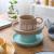 Fresh Nordic style ceramic coffee cup saucer colored glaze makalon arch cup saucer