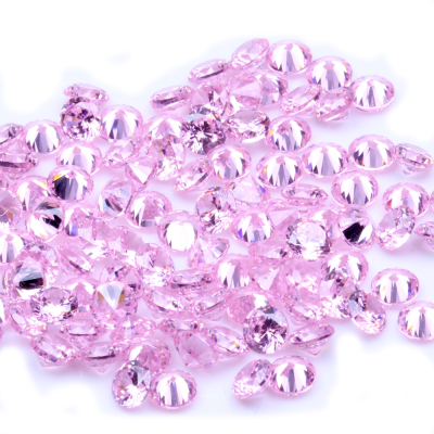 Pink AAAAA Grade Cubic Zirconia Beads Round Shape Cubic Zirconia Stones Perfect For Jewelry Accessories And DIY 