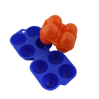 Four egg boxes orange + blue with shock - proof portable egg box egg holder refrigerator box 4