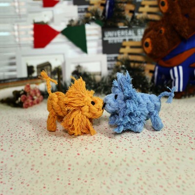 Pet cotton rope lion shape toys grinding teeth cleaning dog toys chew cotton rope pet supplies wholesale