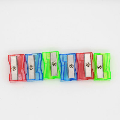 Bulk translucent plastic pencil sharpener