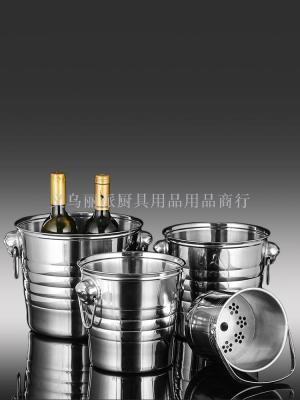 Stainless steel thickened tiger head ice bucket spitting wine champagne commercial beer red wine ice bucket