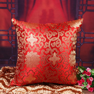 Wedding Supplies Red Big Happy Pillow Red Satin Wedding Favor Pillow Wedding Room Ornament Pillow Wholesale