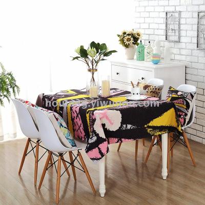European-style tea table tablecloth cloth art cotton and linen small fresh rectangular living room table square table 