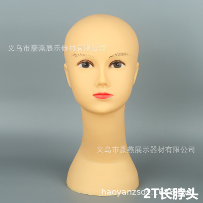 Long Neck Female Model Head Makeup Practice Props Facial Supplies Display Mannequin Head Hat Wig Model Manufacturer