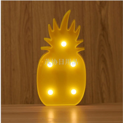 hot sale creative night light multi-letter led symbol light letter light pineapple modeling light