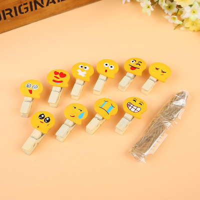 Factory direct sale wooden clip exquisite fashion decorative photo clip simple and easy to build small wooden clip