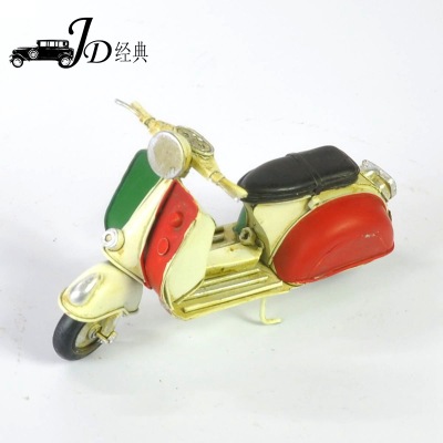 Metal handicraft, iron art, car model, archaize, mini pedal, motorcycle, holiday gift, home decoration