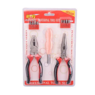 Hardware multi - functional iron pliers screwdriver for household combination tools repair kit three-piece set of Hardware tools