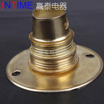 Ceramic B22 lamp holder with metal plated copper casing