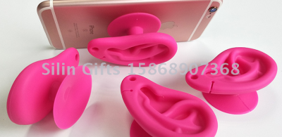 Silicone mobile phone sucker stand lazy desktop mobile phone stand winding device key ring multifunction gifts
